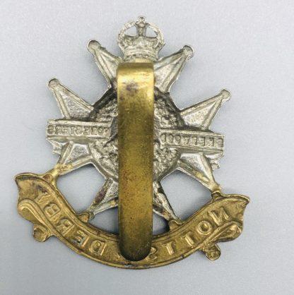 Nottingham & Derbyshire Regiment Cap Badge Reverse