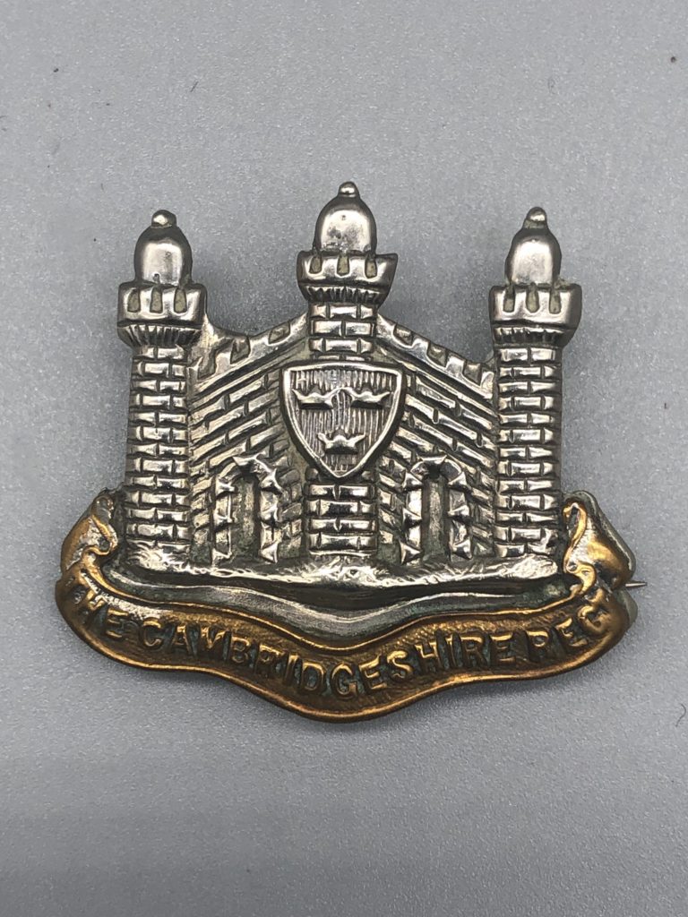 Cambridgeshire Regiment Sweetheart Badge I British Militaria