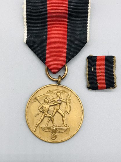 WW2 Sudetenland Medal and ribbon bar