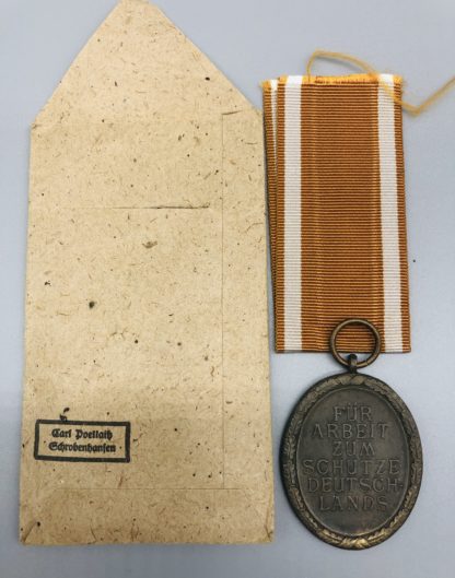 WW2 West Wall Medal by Karl Poellath
