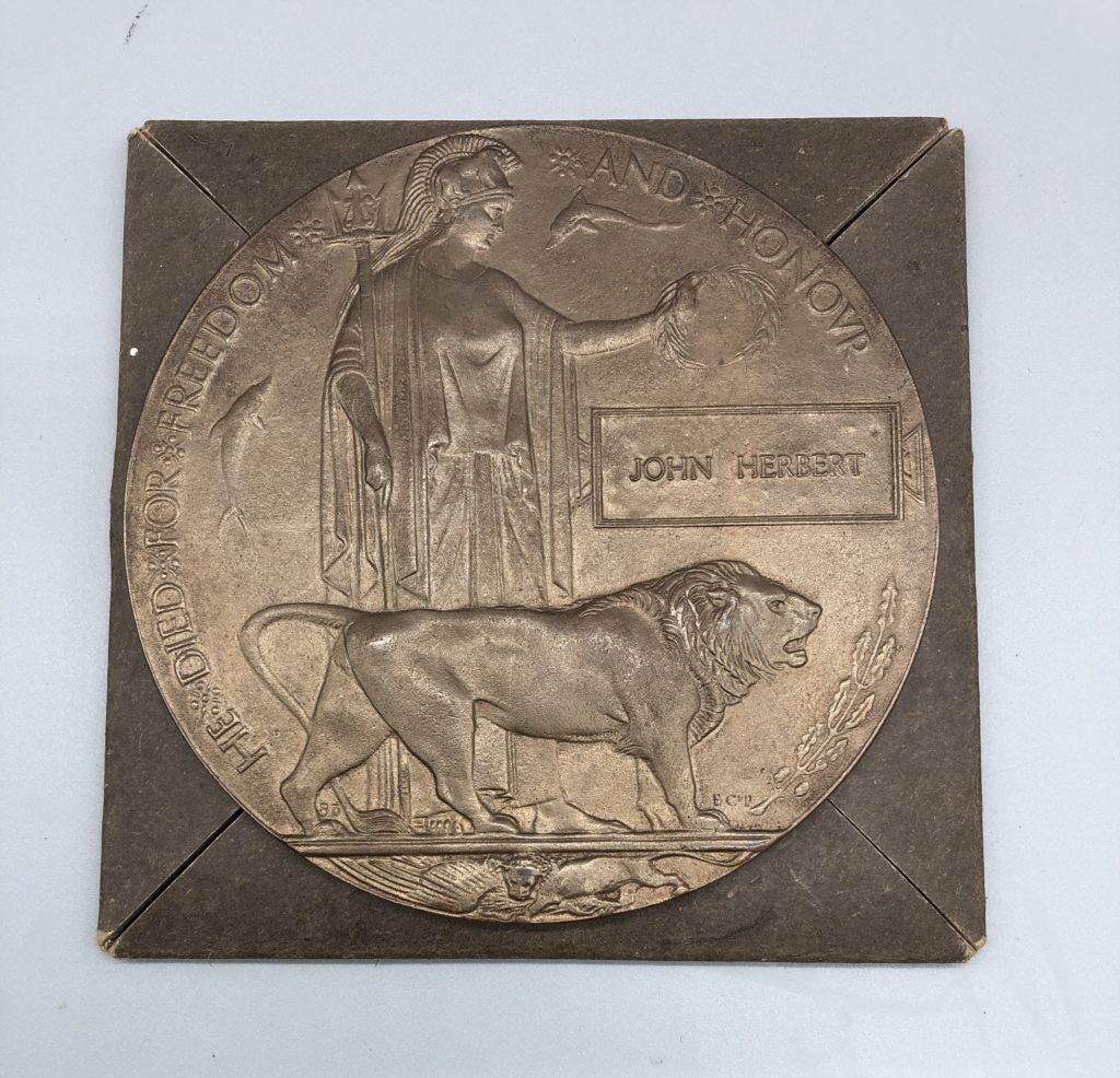 WW1 Memorial Plaque Death Penny Herbert Brothers I British Militaria