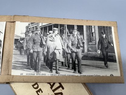 WW1 Black and White Postcard, Marching Troops
