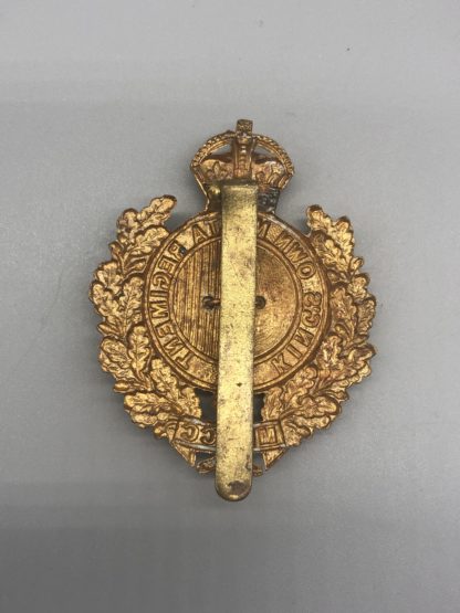 King's Own Malta Regiment Cap Badge, reverse complete with slider