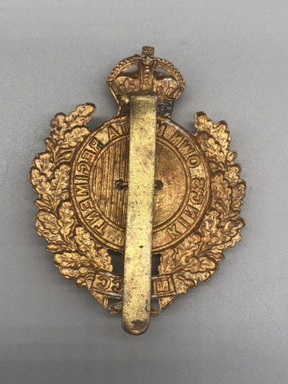 King's Own Malta Regiment Cap Badge, reverse with slider