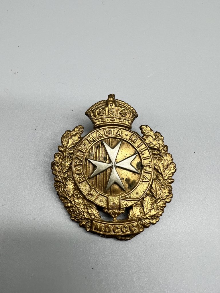 Maltese Militia Cap Badge 1889 - 1903 I British Militaria Collectables