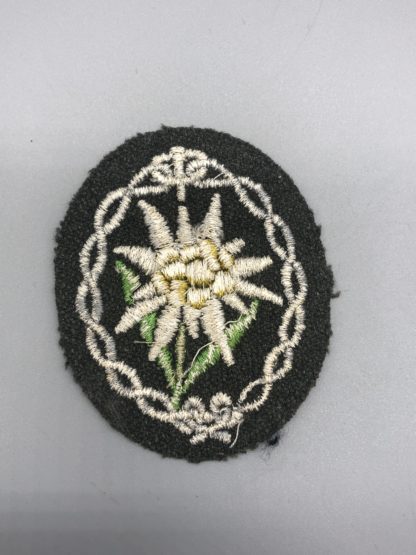 Gebirgsjager Mountain Troops Sleeve Badge, Reverse