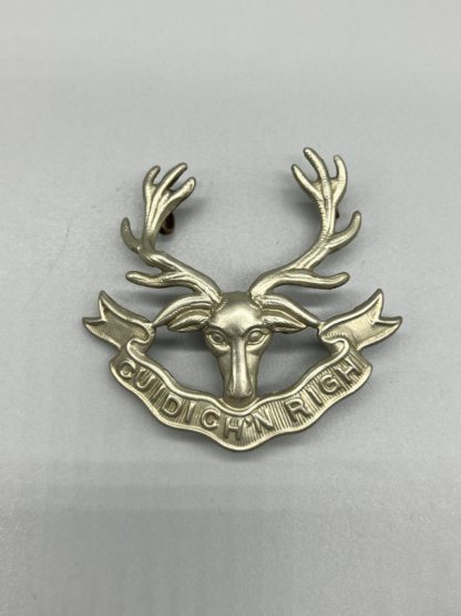 Seaforth Highlanders Cap Badge, white metal