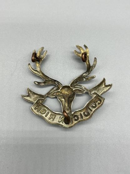 Seaforth Highlanders Cap Badge, with three lugs