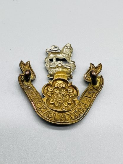 Loyal North Lancashire Regiment Cap Badge, reverse with lugs