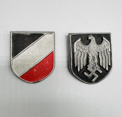 DAK Wehrmacht Pith Helmet Badges
