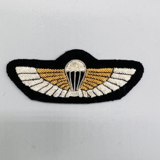 Special Boat Service (SBS) Parachute Jump Wings, Embroidered Silver & Gold Bullion