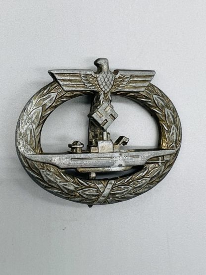 Kriegsmarine U-Boat Badge, reverse zinc construction