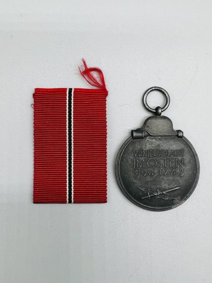 Eastern Front Medal Unmarked, reverse image with ribbon