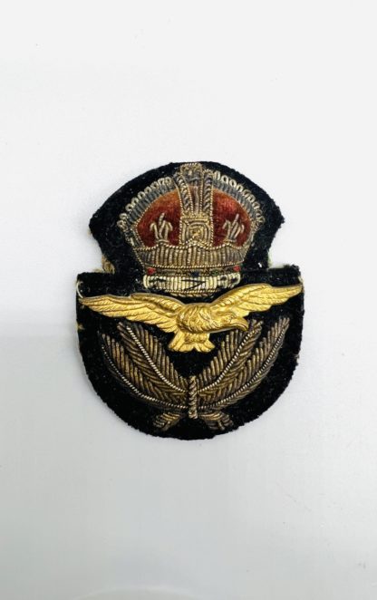 RAF WW2 Officer's Bullion Service Dress Peak Cap Badge