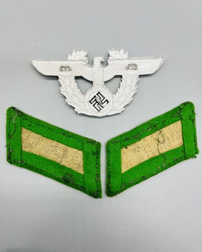 Police Pouch Badge with officers collar tabs, reverse image
