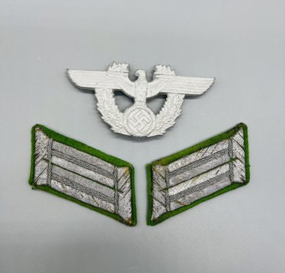 Police Pouch Badge with a set of officers collar tabs