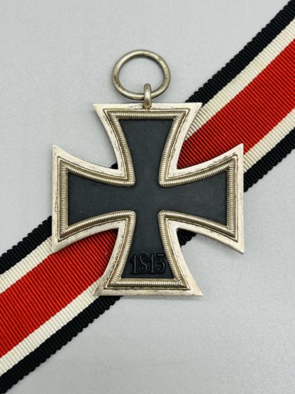 Iron Cross 1939 EK2, reverse images complete with ribbon