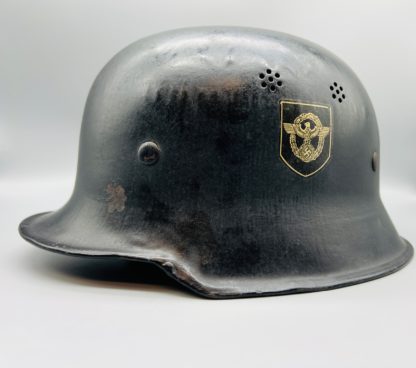 German M34 Fire Police Helmet, with police decal
