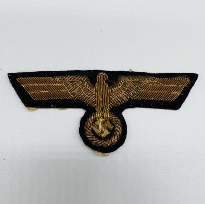Kriegsmarine Officer's Breast Eagle, embroidered in gold bullion thread