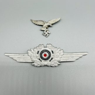 Luftwaffe Visor Wreath with Cockade and Visor Eagle