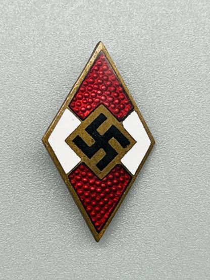 HJ Enameled Cap Badge