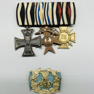 WW1 German Imperial Court Mounted Medal Trio