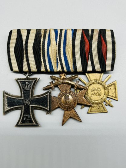 WW1 German Imperial Court Mounted Medal Trio
