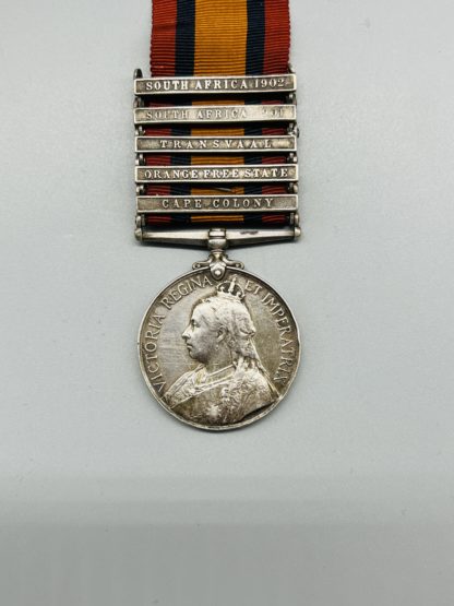 Queen's South Africa Medal, with five clasps