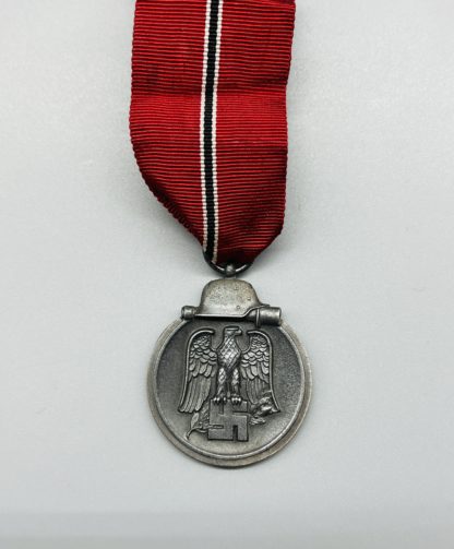 Eastern Front Ostmedaille Medal By Friedrich Orth, Wein with long ribbon.
