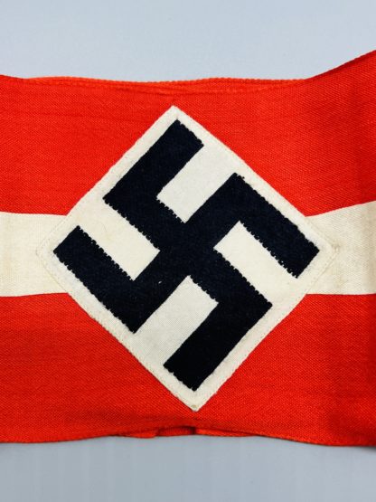 WW2 German Hitler Youth Cloth Armband, reverse image.