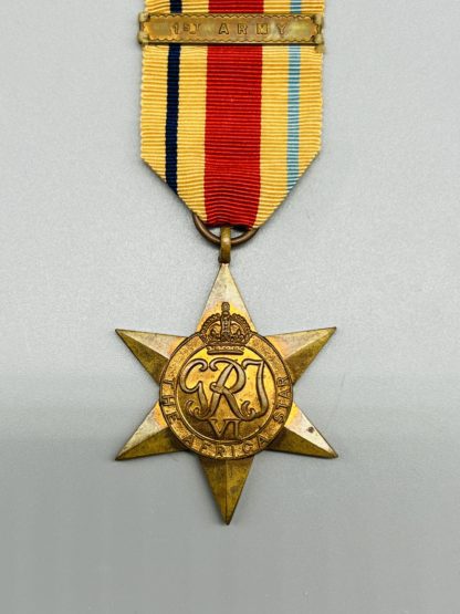 WW2 Africa Star Medal With 1st Army Ribbon Clasp