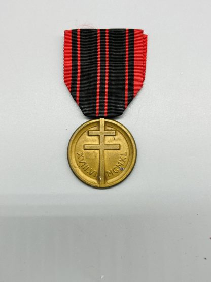 French Medal of the Resistance (Médaille de la Résistance) with the Cross of Lorraine.