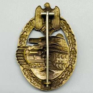 WW2 Panzer Assault Badge Bronze By B.H. Mayer Hollow Back