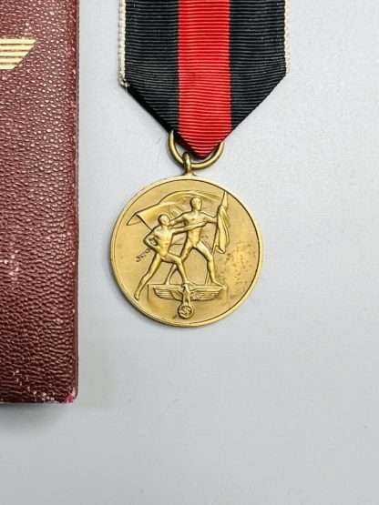 WW2 German Sudetenland Medal With Presentation Case