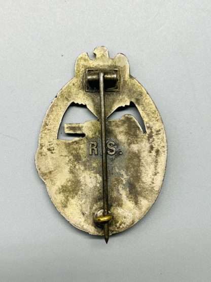 Panzer Assault Badge Silver By Rudolf Souval I WW2 German Militaria