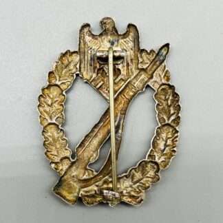 Infantry Assault Badge Silver Hollow Back By Mayer