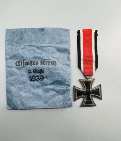 A WW2 Iron Cross 2nd Class, with ribbon and presentation packet.