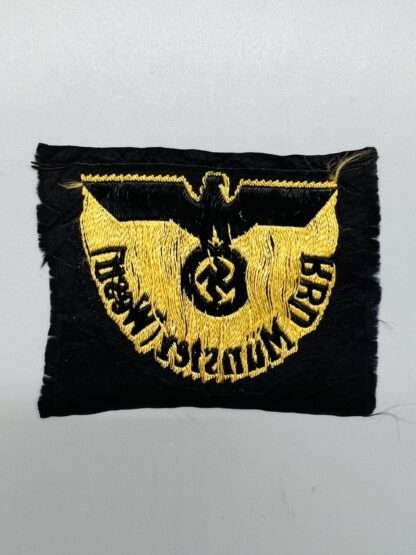 WW2 German RBD Münster (Westf) Sleeve Insignia, reverse image.