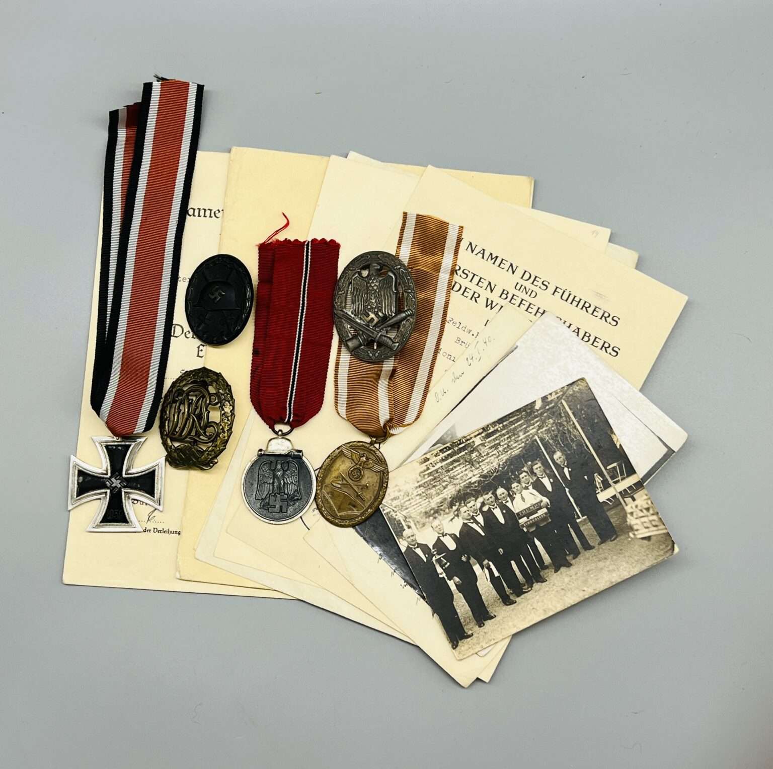 WW2 German Decorations Lot With Certificates I Militaria Collectibles