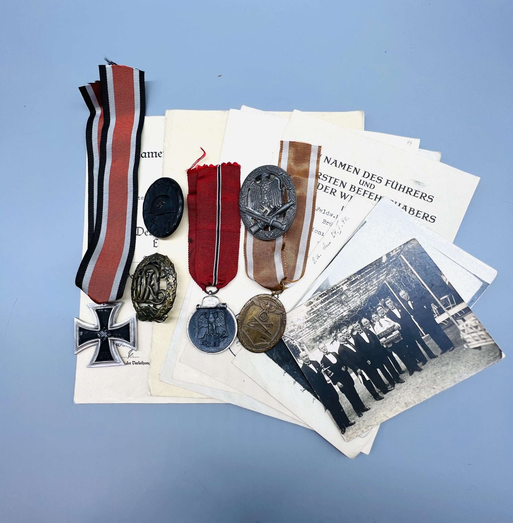 WW2 German Decorations Lot With Certificates I Militaria Collectibles