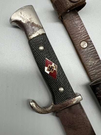 Hitler Youth Knife With Motto By Puma, and scabbard.