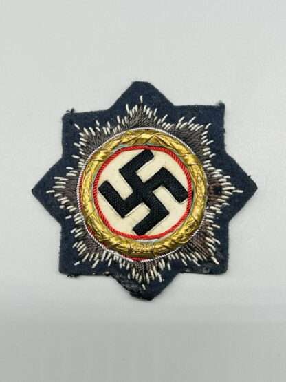 WW2 Luftwaffe Cloth German Cross In Gold