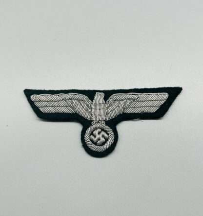 A WW2 German hand-embroidered Heer Officers Breast Tunic Eagle.