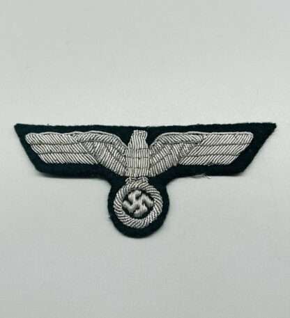 A WW2 German hand-embroidered Heer Officers Breast Tunic Eagle.