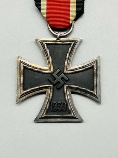 A WW2 German Iron Cross EK2 Medal Unmarked, with nice iron core centre.
