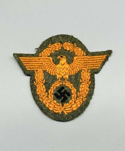WW2 German Gendarmerie Police Sleeve Eagle, embroidered.
