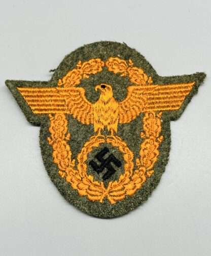 WW2 German Gendarmerie Police Sleeve Eagle, embroidered.