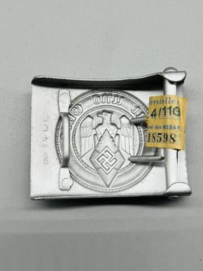 Hitler Youth Belt Buckle reverse image with RZM TAG, and stamped M4/110