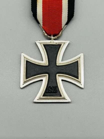 WW2 Iron Cross 2nd Class 1939, with original ribbon, reverse image.