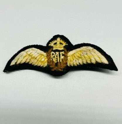 A WW2 embroidered Royal Air Force Pilot's Wings.